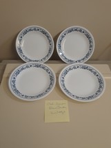 Corelle Corning Old Town Blue Onion 6-3/4&quot; Bread Dessert / Plates Set of 4 USA - $14.80