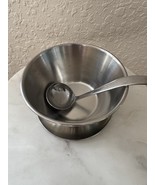 Leonard Stainless steel 18 - 8 Gravy Bowl Sauce w/Underplate w/ spoon - $29.87 CAD