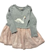 Tucker Tate Swan Graphic Dress With Pink Sequin Tulle Skirt Long Sleeve ... - $19.60 CAD