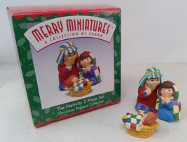 Merry Miniatures Christmas Pageant Collection Nativity 2 piece set - £7.97 GBP