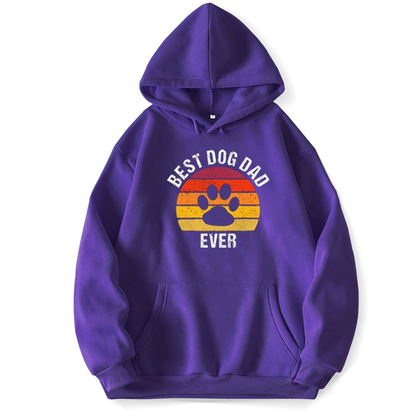 Best Dog Dad Ever Funny Hoodie Jumpers Hoodies For Men Clothes s Trap Spring Aut - £142.55 GBP