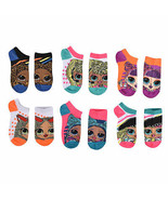 LOL Dolls OMG Fierce Character Faces Girls Ankle Socks 6-Pack Multi-Color - £11.75 GBP+