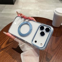 Generic Case for iPhone 17 Pro Max (Color: Blue) Clear Magnetic Silicone... - $46.29
