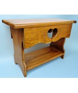 Handmade Solid Pine Wood Small Bench 24x17&quot; Heart Cutout Side Table Plan... - $3,747.65 MXN