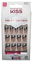 KISS The Collection MEDIUM #62271 Silver/Black /French Tip NEW/Read desc... - $10.88