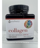 Youtheory Collagen 160 Tabs 6000mg healthy Hair Nails  ￼ vitamin 3/26 - £7.84 GBP