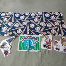 Vtg Baseball Quilting Fabric Applique Lot Joe Boxer Little Slugger Daisy Kingdom - $15.00