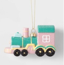 Wondershop Train Christmas Tree Ornament Mint/Pink/Yellow - £6.38 GBP