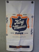 Vintage King Midas Bleached Flour Bag Sack w/ Rogers Silver Promotion - £71.66 GBP