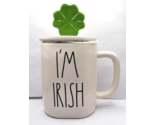 RAE DUNN Magenta Artisan Coffee Cup Mug With Cover Lid I&#39;M IRISH SHAMROC... - £15.14 GBP