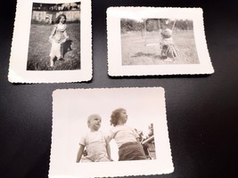 3 Vintage 50s Black White Kodak Velox Sibling Photographs Brother Sister Family - £12.38 GBP