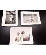 3 Vintage 50s Black White Kodak Velox Sibling Photographs Brother Sister... - £12.63 GBP