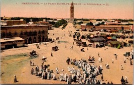 Vintage Jemaa El-Fnaa Market Square  Postcard - £4.73 GBP