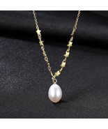 S925 Silver Necklace Clavicle Chain Plating 18K Gold Simple Fashion - $24.00