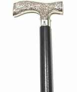 NauticalMart Chrome Plated Scroll Fritz Walking Cane with Black Beechwoo... - €40,62 EUR