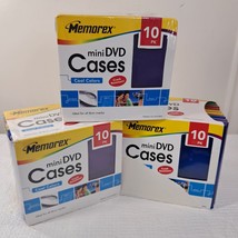 Vintage Memorex Mini DVD disc Cases cool colors Rainbow Variety 30 total - $26.00