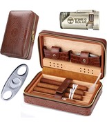 M Time C club 4-Finger Cigar Case, Cigar Humidor Portable Travel Crocodile - $129.11 CAD