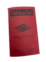 DCL Disney Cruise Line That&#39;s A Fact Booklet Cast Member 1998 Book - £11.02 GBP