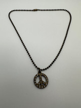 Sisi Amber Peace Sign Pendant Necklace 16” - $11.88
