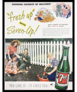 1947 Fresh Up with Seven Up Vintage Print Ad - £11.17 GBP