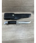 UPSIDE DOWN BUCK USA 1968-1970 SLICK BLACK 119 HUNTING FIXED BLADE KNIFE (14833) - £77.89 GBP
