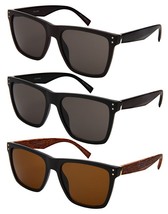 Horn Rimmed Faux Wood Unisex Sunglasses UV Protection Soft Cover Classic... - $17.89