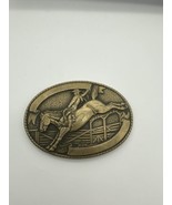 VTG Tony Lama Rodeo Bucking Bronco Cowboy Brass Belt Buckle A+ Condition - $49.22 CAD