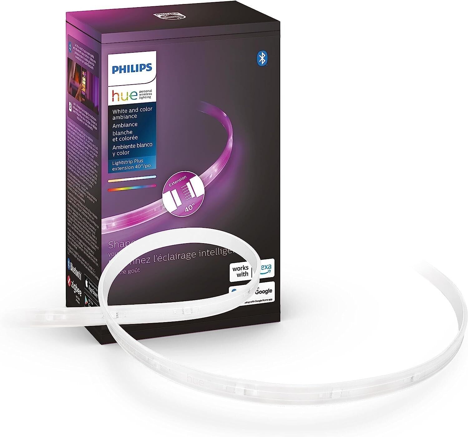 Philips Hue LED Lightstrip Plus Extension 1m 40" White and Color Ambiance 555326 - $24.65