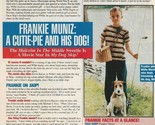 Frankie Muniz teen magazine pinup clipping Bop Superteen cutie pie and dog - £3.98 GBP