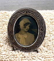 Antique Silver &amp; Faint Pink Tiny Photo Frame 1 3/4 x 1 5/8 Inch Miniature - $94.05