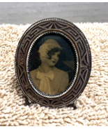 Antique Silver &amp; Faint Pink Tiny Photo Frame 1 3/4 x 1 5/8 Inch Miniature - €80,17 EUR