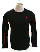 Spyder ProWeb Black Crew Neck Long Sleeve Pullover Shirt Men&#39;s NWT - £71.84 GBP