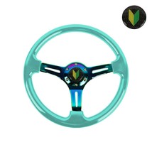 Brand New 350mm 14&#39; Universal JDM Beginner Leaf Green Deep Dish ABS Raci... - $65.00