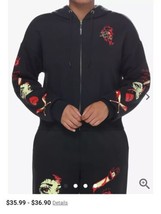 Social Collision Final Girl Black Zip Up Hoodie Sweatshirt Jacket Goth G... - £23.32 GBP