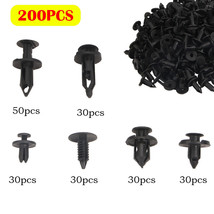 New 200 x Push Bumper Fastener Rivet Clips with 6 Size Auto Body Retaine... - £10.21 GBP
