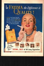 1951 Print Ad Fatima Cigarettes Pretty Lady Smoking TV Actor Jack Webb Dragnet - £18.52 GBP
