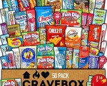 CRAVEBOX Snack Box (50 Count) Valentine&#39;s Day Gift Variety Pack Care Pac... - £34.07 GBP