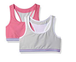 Two (2) Hanes Girls&#39; Comfort Flex Fit Pullover Bras Wide Racer Small 6-6... - £8.84 GBP