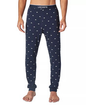 LACOSTE Mens Pajama Jogger Pants Navy Blue Print Size XXL $50 - NWT - £21.23 GBP