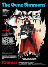 KISS Band Gene Simmons Dynasty Kramer AXE-BASS 20 x 28 Poster / Ad - £31.60 GBP