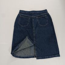 Liz Claiborne LizWear RN#52002 Women's Blue Cotton Rear Slit Denim Skirt Size 10 image 2