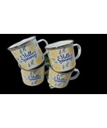 4 PC Hello Summer Lemons 17oz. Enamel mug with Stainless Rim - $474.98 MXN