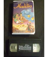 RARE Aladdin VHS 1993 Walt Disney&#39;s Black Diamond Classic Robin Williams... - £36.85 GBP