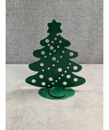 Vintage Metal Christmas Tree Christmas Table Candle Holder 6.5” - £9.45 GBP