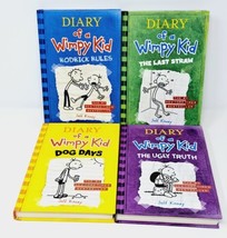 Diary of a Wimpy Kid Hardcover Book Lot (4) Dog Days Rodrick Rules Ugly Truth - £4.55 GBP