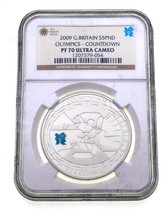 2009 Great Britain S5£ Olympics Countdown NGC PF70 Ultra Cameo - $79.19
