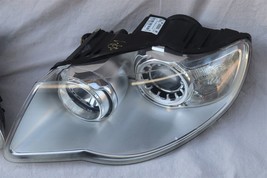 08-10 Volkswagen VW Touareg OEM Halogen Headlight Lamps Set L&R - POLISHED image 2