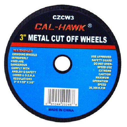 Cut off Wheel Cal-Hawk 3" Metal Cut-Off Wheel Set of 2 - £7.87 GBP