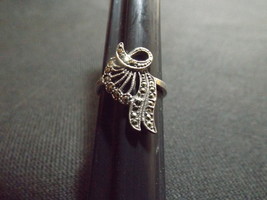 Woman’s Sterling Silver Marcasite Ring Size 6-1/2 - £27.98 GBP