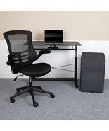 Black Desk, Chair, Cabinet Set BLN-NAN21CPX5L-BK-GG - $670.84 CAD